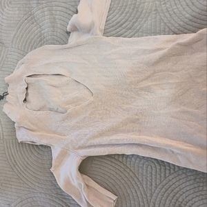 Beige, cold shoulder express top